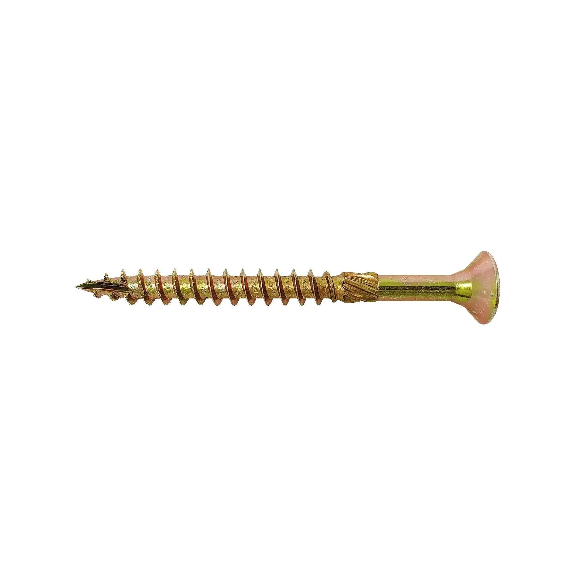 Spectre woodscrew sawtooth thread design to prevent timber splitting
