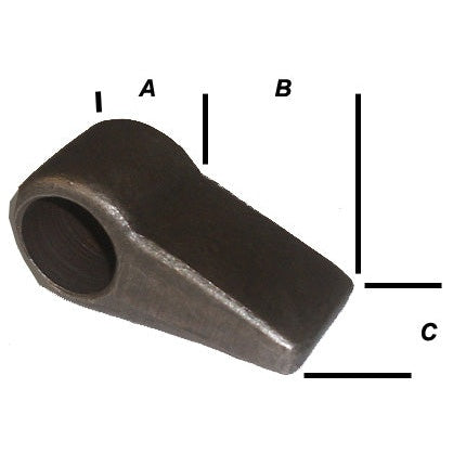 Tab Locking Bar 25mm bar - 36 x 48 x 36mm