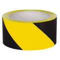 Tape Warning Black/Yellow PVC 160micx50mmx20m  C72
