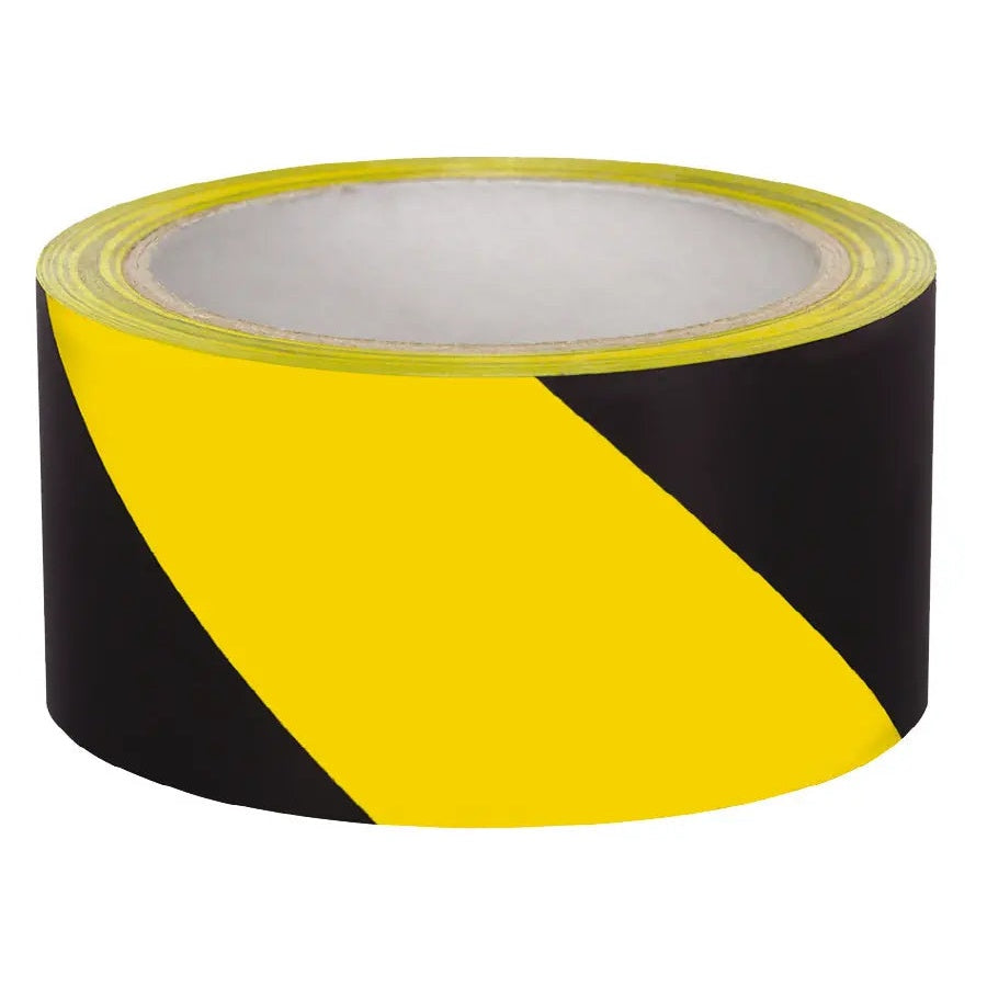 Tape Warning Black/Yellow PVC 160micx50mmx20m  C72