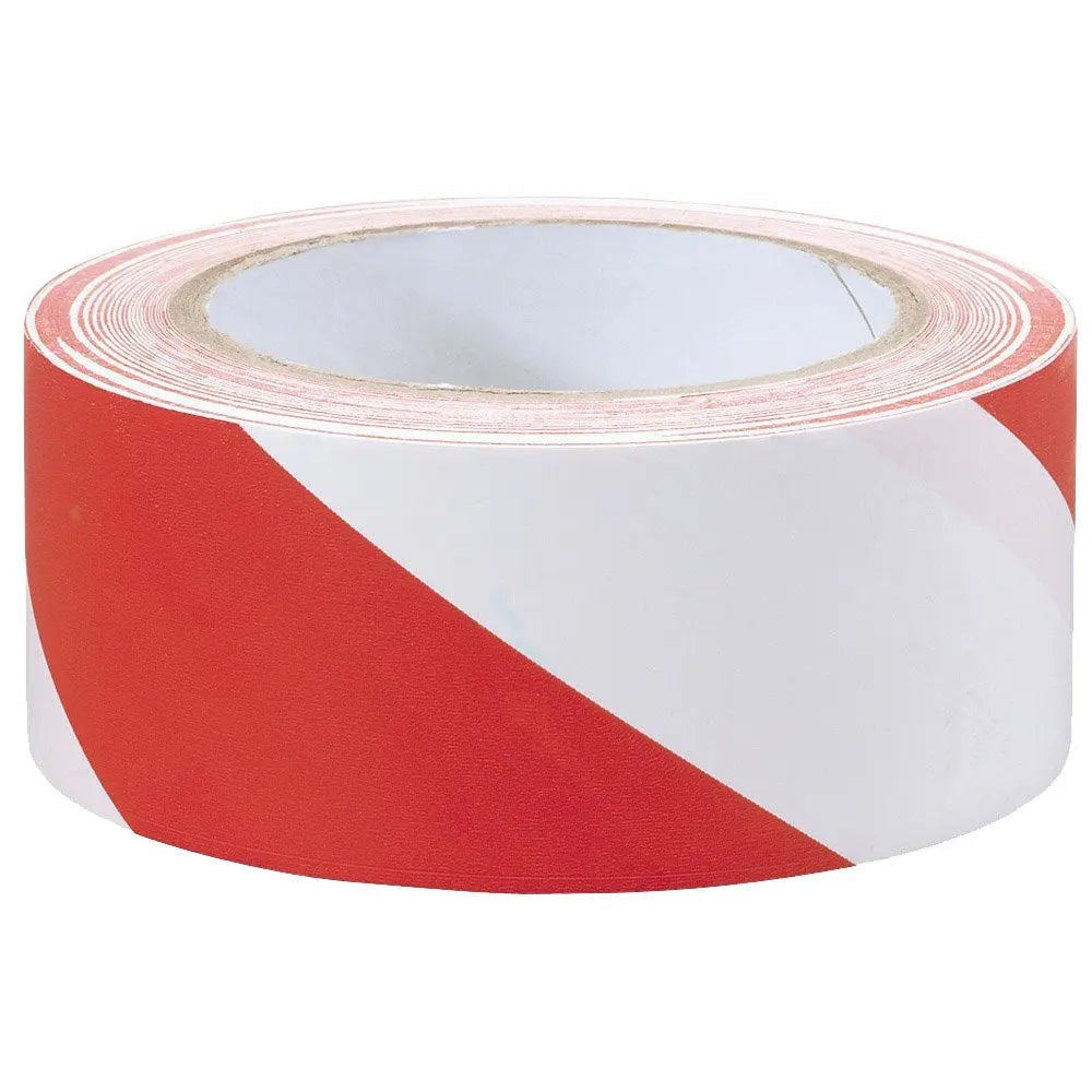 Tape Warning Red/White PVC 160micx50mmx20m C72