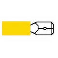 Terminal Blade Yellow 6.3mm Pack of 50