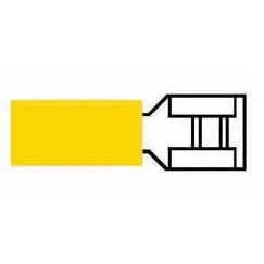 Terminal Push on Yellow 6.3mm Pack of 50