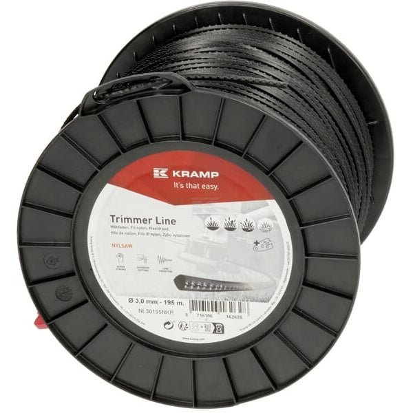 Trimmer line Ø 3mm 195m square Nylsaw black Kramp Kramp