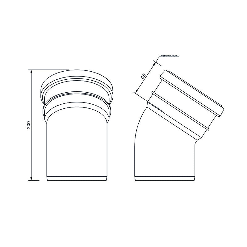 FloPlast 110mm Single Socket Bend 30*
