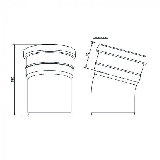 FloPlast 110mm Single Socket Bend 15*