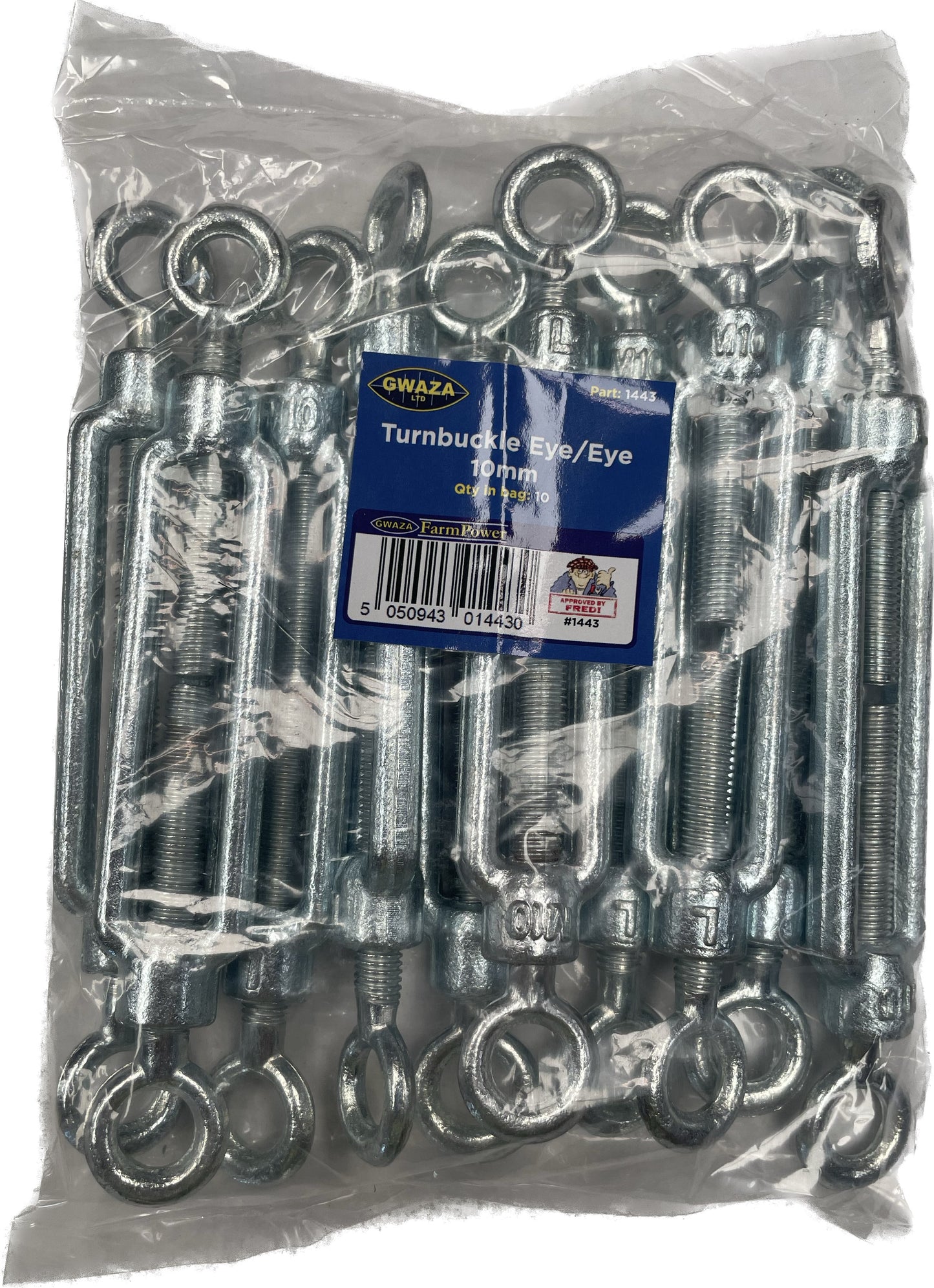 Turnbuckle Eye/Eye 10mm Galvanised (10 pcs)