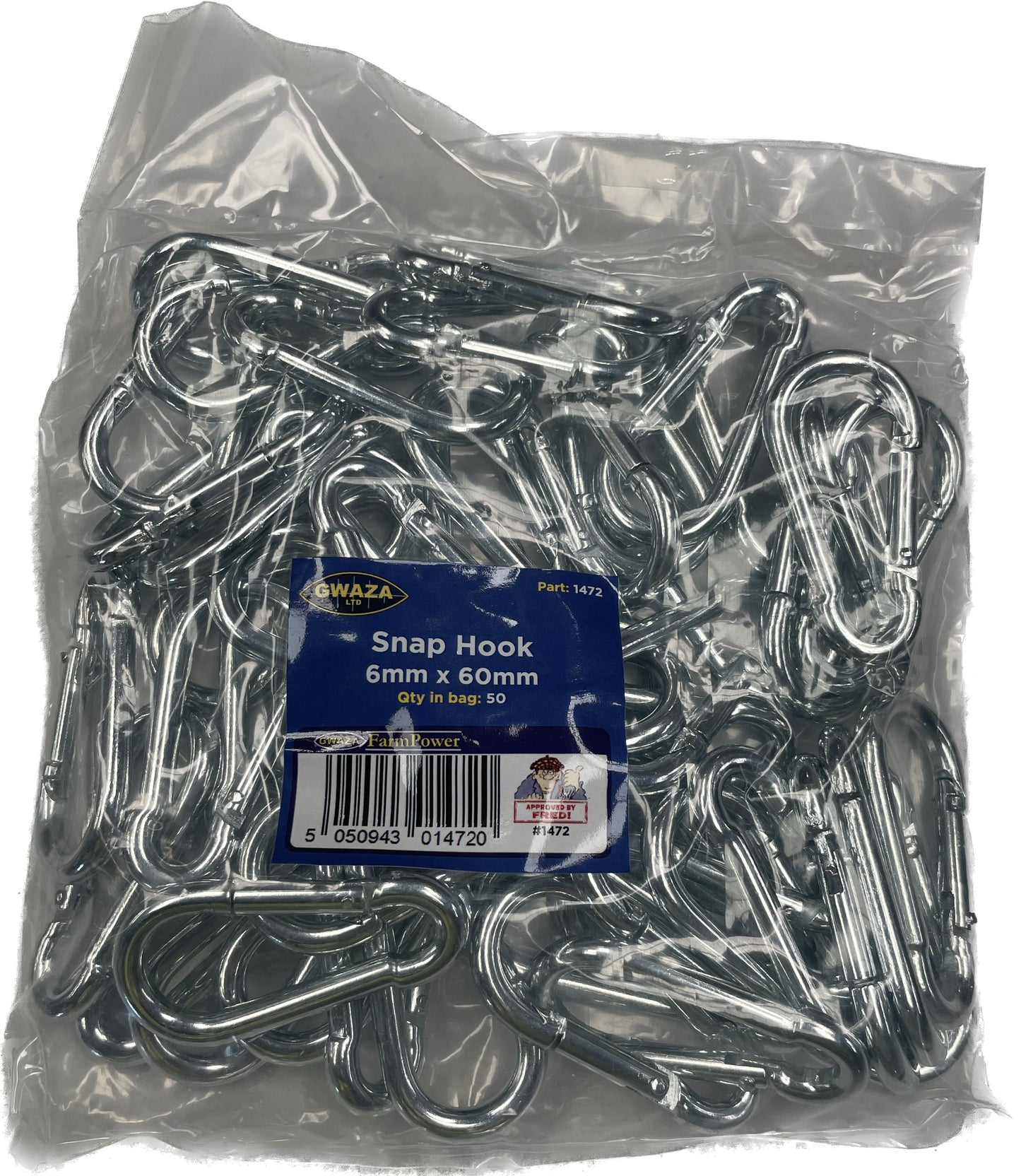 Snap Hook 6mm x 60mm (50 pcs)