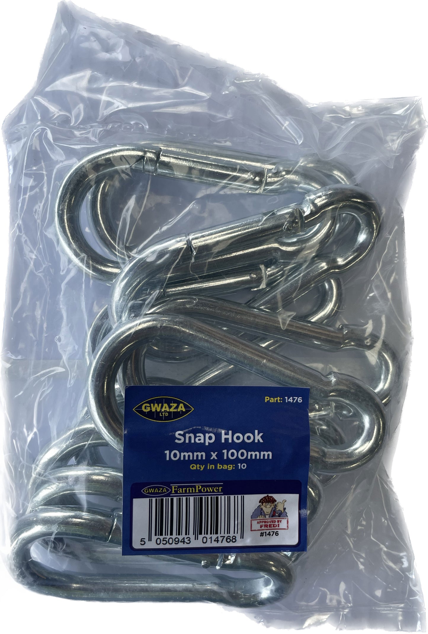 Snap Hooks 10mm x 100mm (10 pcs)