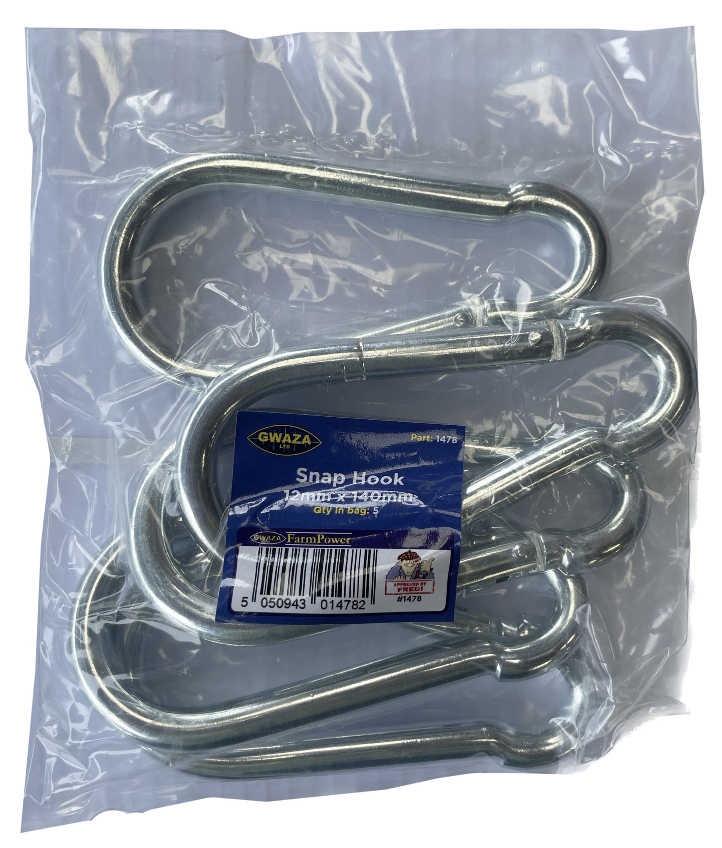 Snap Hooks 12mm x 140mm (5 pcs)