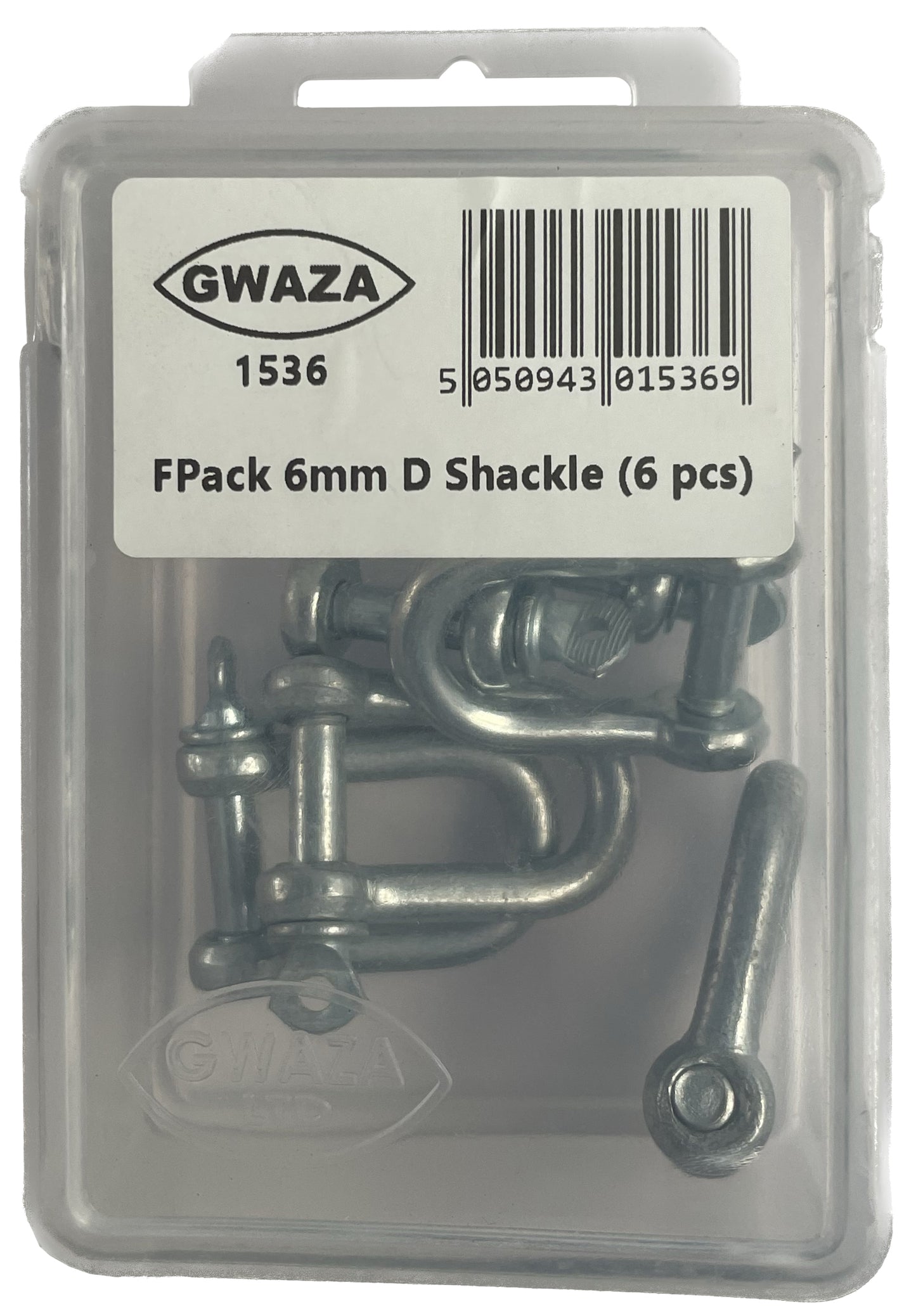 D Shackle 6mm (1/4") (6 pcs)