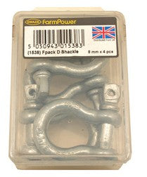 D Shackle 8mm (5/16") (4 pcs)