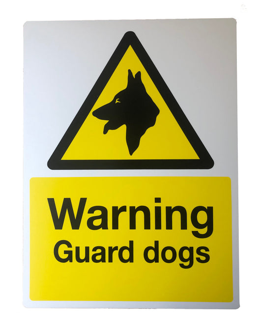 Warning Guard Dogs Sign 400 x 400mm