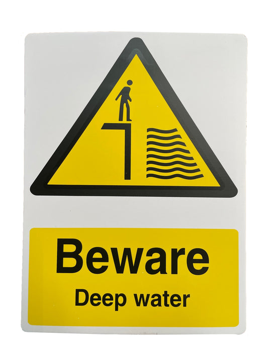 Beware, Deep Water Sign 400 x 300mm