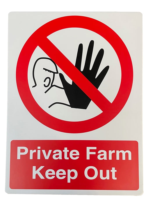 Private Farm, Keep Out Sign 400 x 300mm