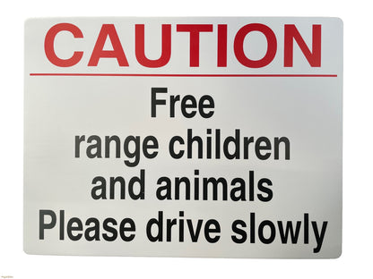 Caution Children and Animals Sign 480 x 360mm