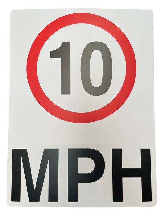 10 mph Sign 400 x 300mm