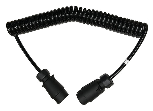 Cable Trailer Extension Plastic M/M 7 Pin Curly