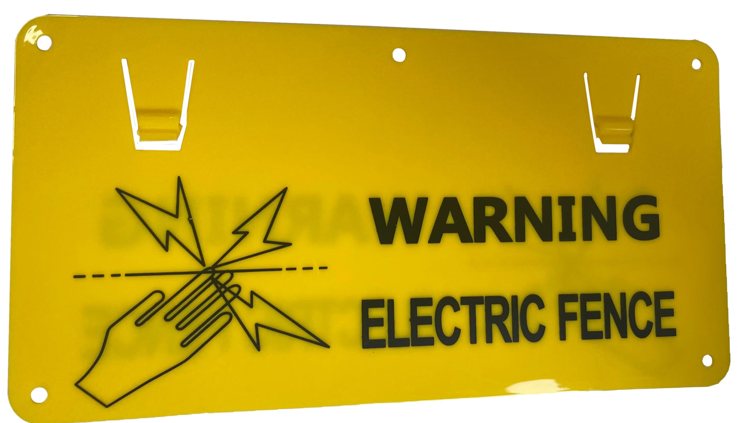 Warning Electric Fence Sign Pack of 10