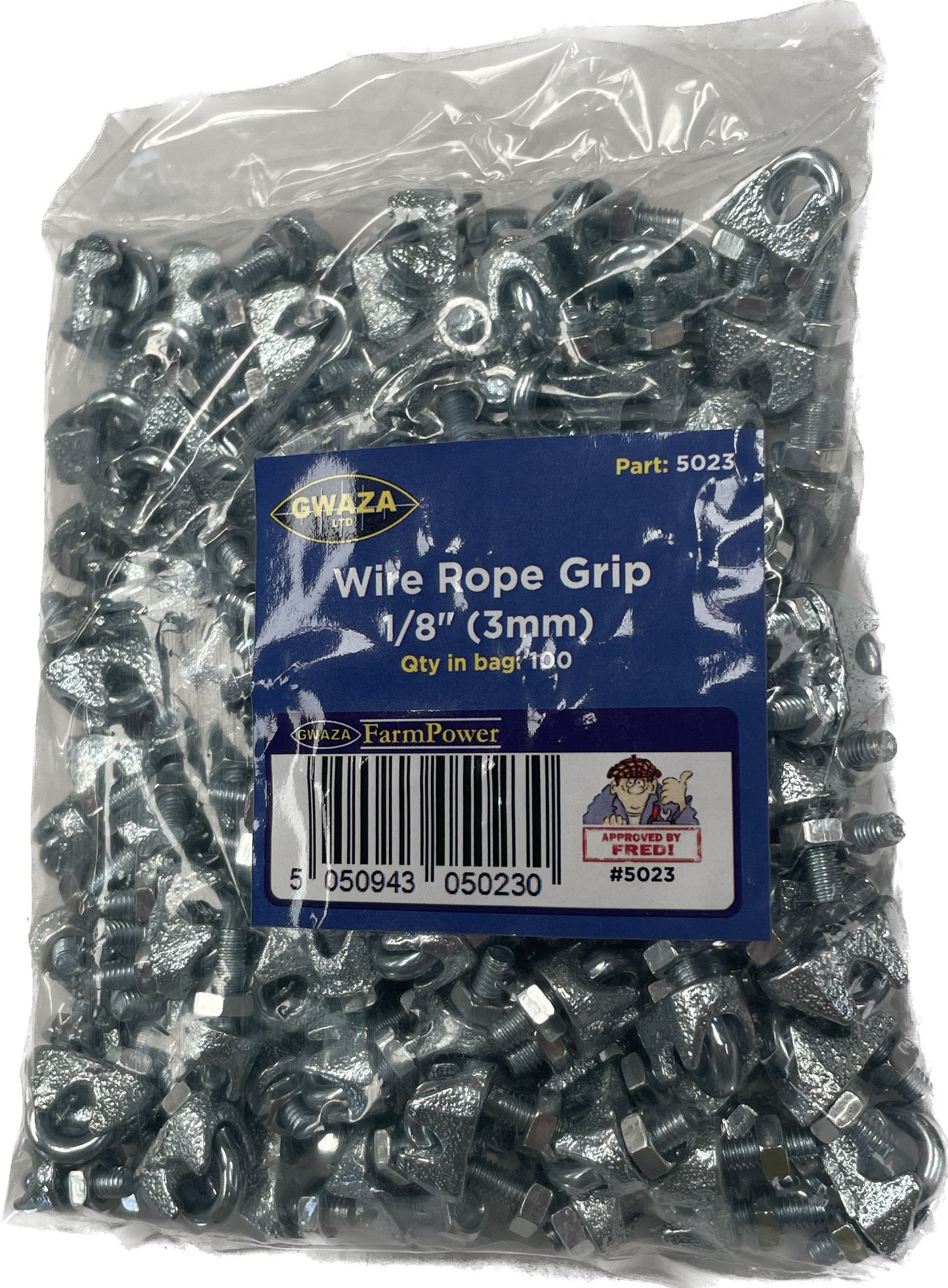 Wire Rope Grips 1/8 inch (3mm) (100 pcs)