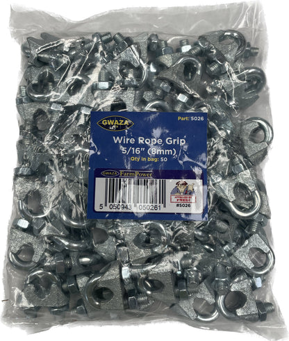 Wire Rope Grip 5/16 inch (8mm) (50 pcs)