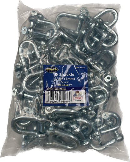 D Shackle 8mm (5/16") (50 pcs)