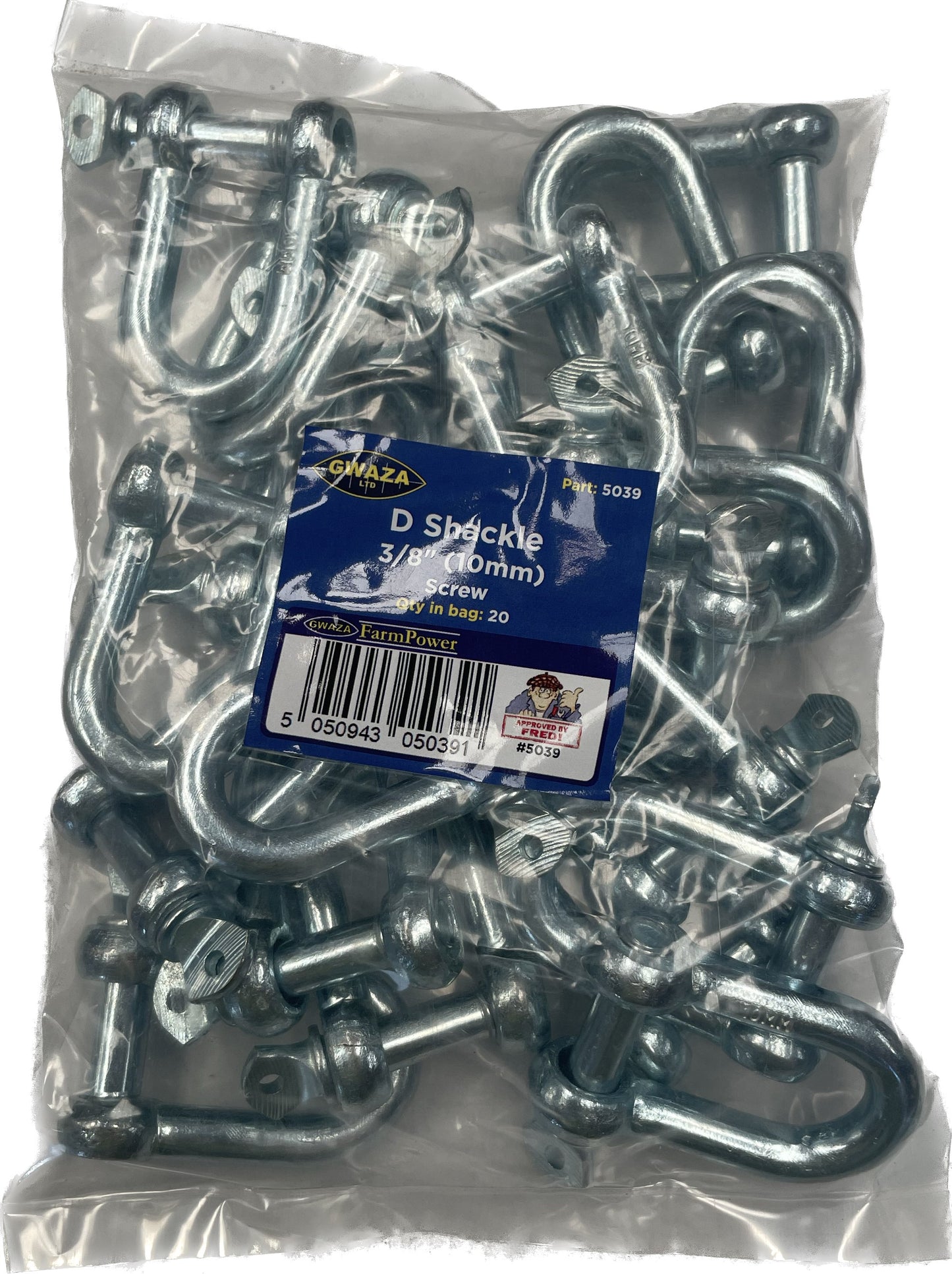 D Shackle 10mm (3/8") (20 pcs)