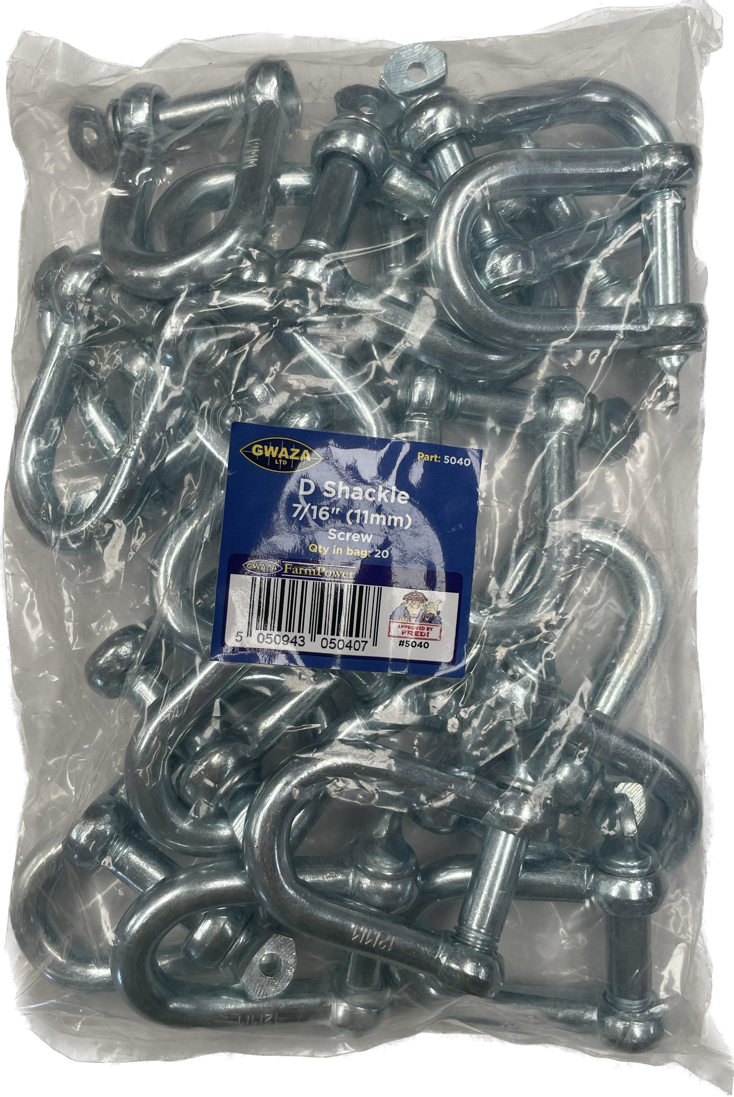 D Shackle 11mm (7/16") (20 pcs)