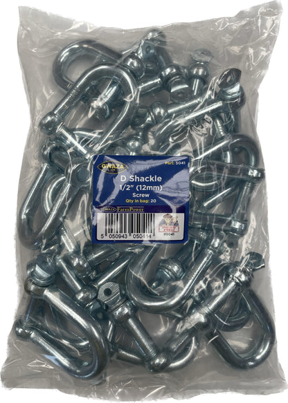 D Shackle 12mm (1/2") (20 pcs)