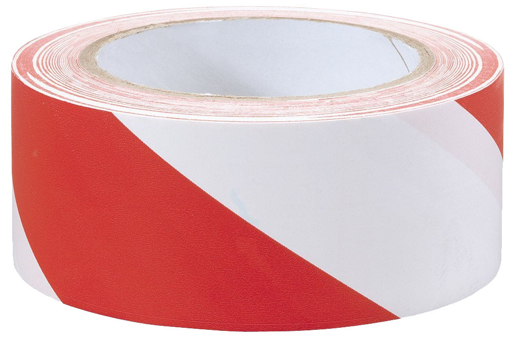 Tape Warning Red/White PVC 160micx50mmx20m C72