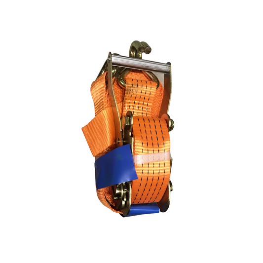 Ratchet Strap Load Binder with "J" Hooks and Separate Strap Polyester Webbing - 10m x 50mm - SWL 2500Kg - Max 5000kg